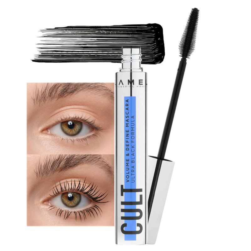 LAMEL Cult Volume & Define Mascara – Volumizing & Curling, Smudge-Proof, Flake-Free, Deep Black Pigment Mascara - 404
