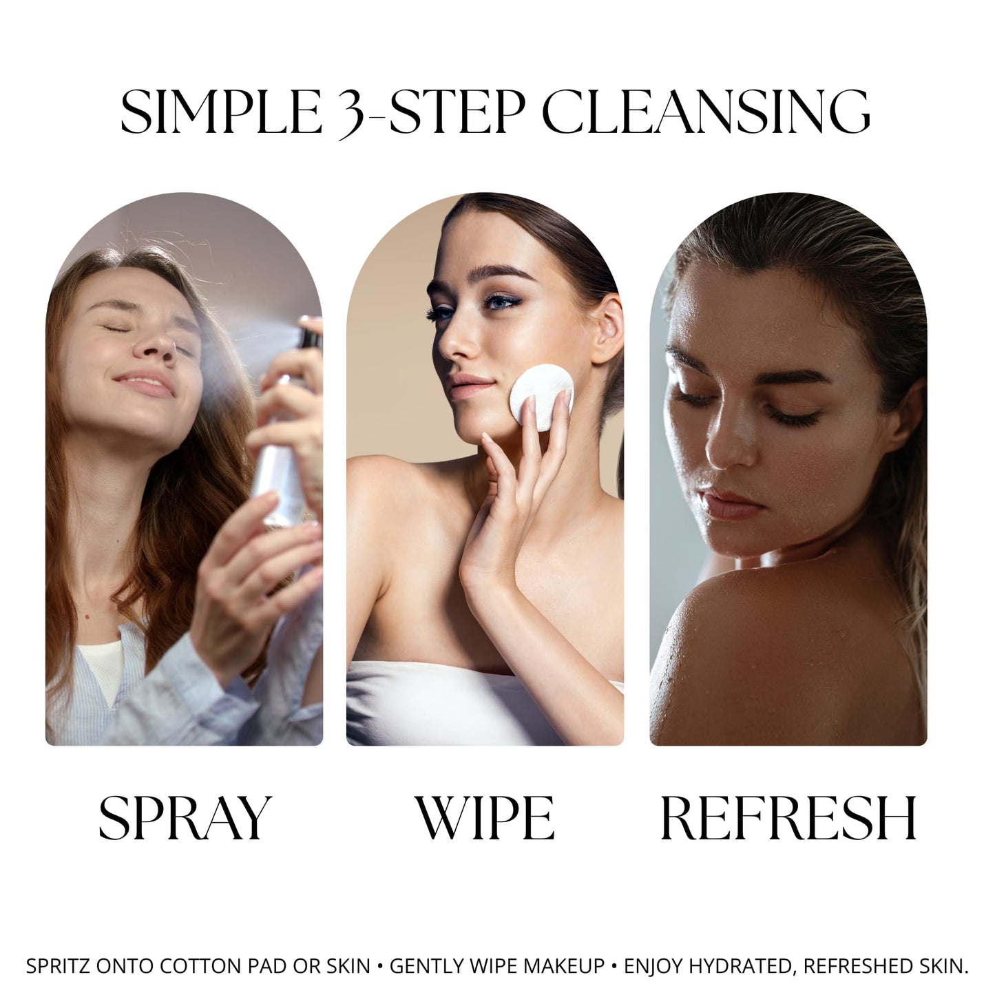 FACESCANADA Hydro Makeup Remover Spray | Cleanses & Moisturizes Skin | Rich in Antioxidants | Gentle Makeup Remover for Face & Eye | 3.38 Fl Oz/100ml