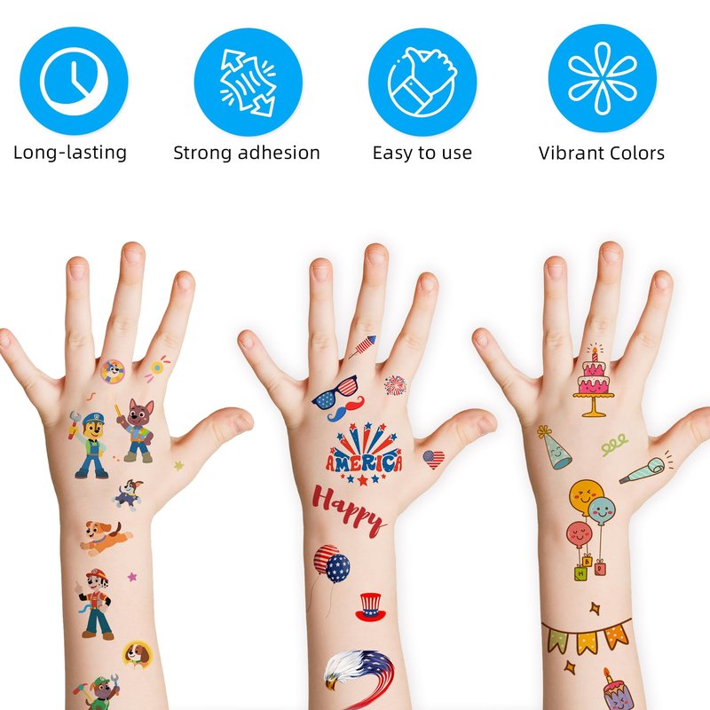 Printable Temporary Tattoo Paper for INKJET Printer, 30-Sets Custom Tattoo Printer Sticker 8.5X11", DIY Personal Clear Transfer Paper for Kids, Family, Christmas, Birthdays, Parties, Festivals
