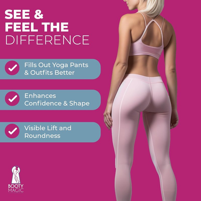 Booty Magic Butt Enhancement Cream - 6.8oz Volume Boosting Cream with Maca Root & Aloe Vera | Softens & Shapes