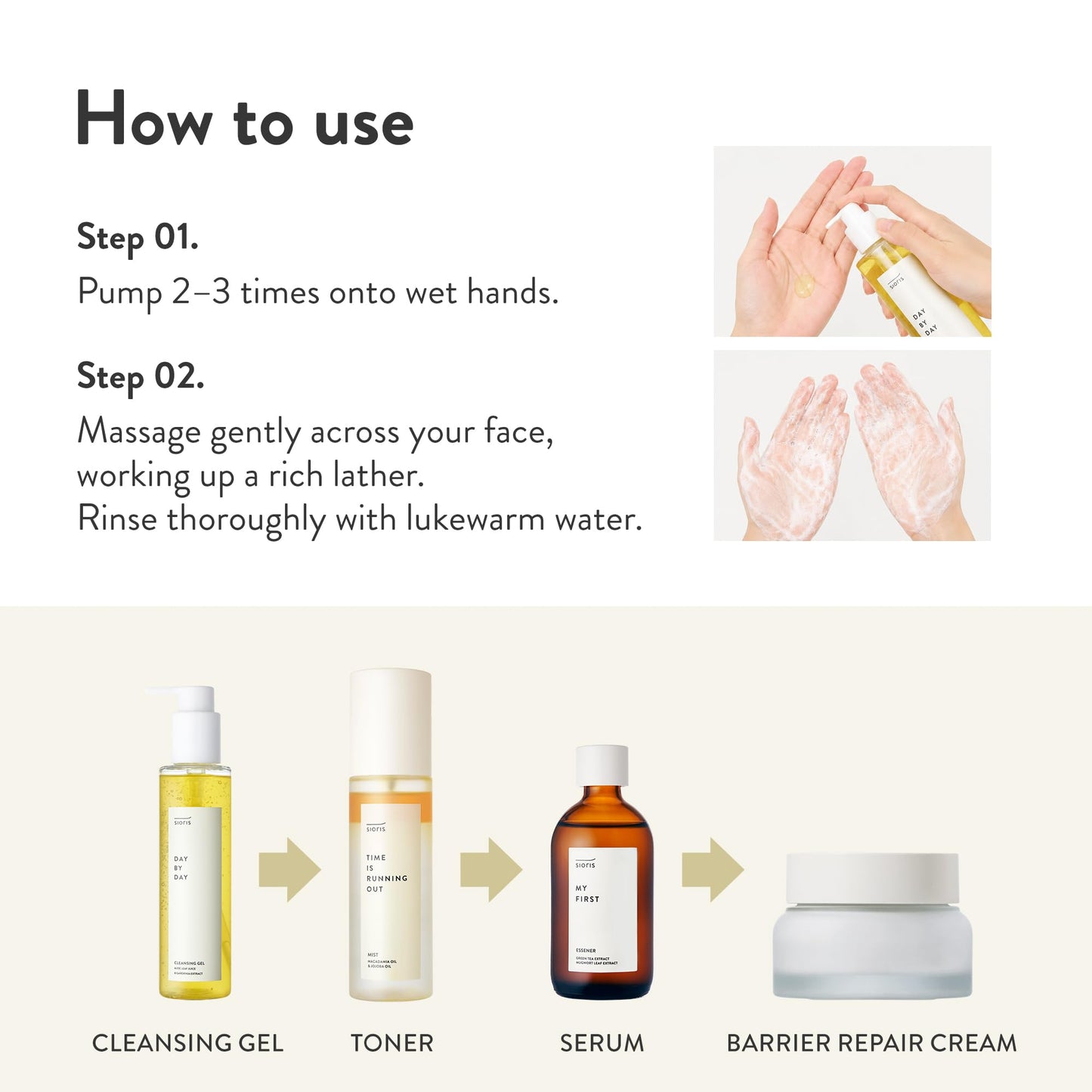 SIORIS Hydrating Gel Cleanser with Yuja Citrus Water – Low pH Gentle Face Cleanser for Sensitive Skin, Makeup Removal & Pore Care, Korean Skin Care 5.07fl.oz