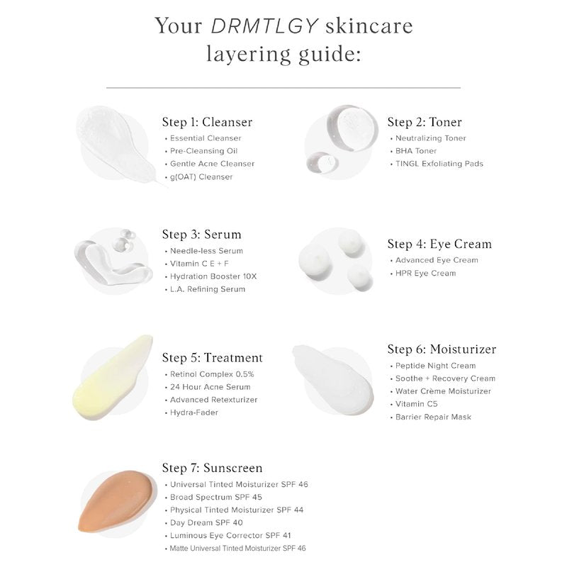 DRMTLGY Essential Facial Cleanser – Gentle Foaming Face Wash with Peptides, Niacinamide & Hyaluronic Acid – Hydrating, Sulfate-Free, All Skin Types, 6.9 fl oz
