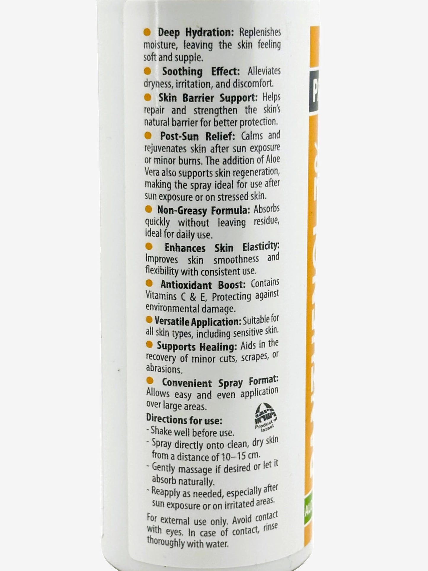 DR. SCHAVIT PantheDerm Aloe Vera & Panthenol 7% Skin Spray – Hydrating & Soothing Face & Body Mist for Dry, Sensitive, or Irritated Skin – After Sun, Shaving, Burns, Post-Laser, Tattoo 6.76 fl oz