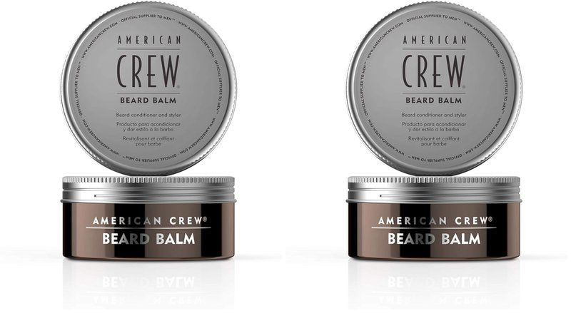 AMERICAN CREW Beard Balm, Conditioner & Styler, Sweet Almond Oil, Shea Butter, 2.1 Fl Oz (Pack of 2)