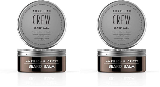 AMERICAN CREW Beard Balm, Conditioner & Styler, Sweet Almond Oil, Shea Butter, 2.1 Fl Oz (Pack of 2)