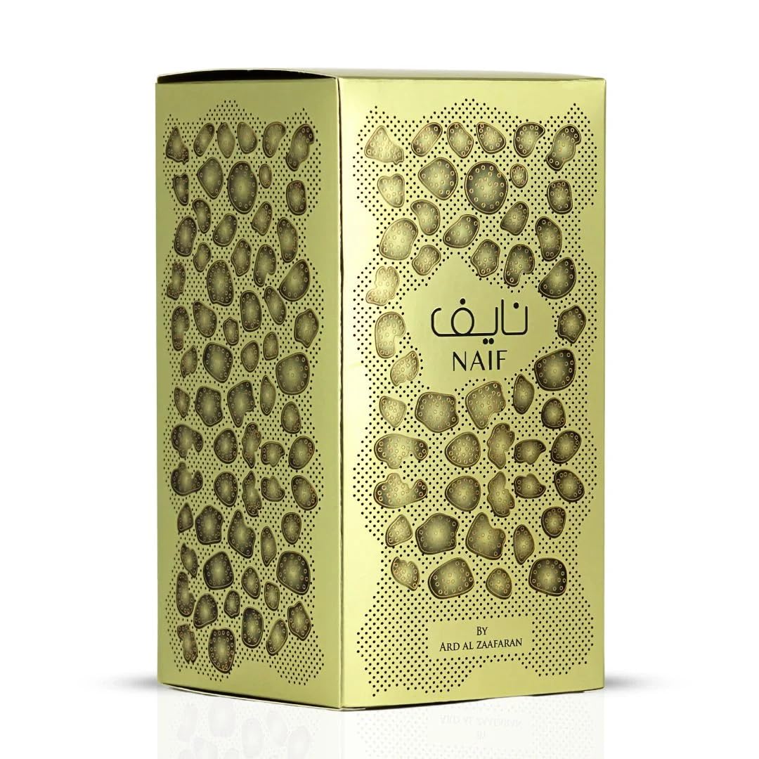 Ard Al Zaafaran Naif Eau De Parfum Spray 100ml (3.4 Oz) – Long Lasting Arabian Perfume For Men, A Regal Blend of Richness, Mystery & Allure – A Captivating Perfume Men Will Adore with Amazing Notes