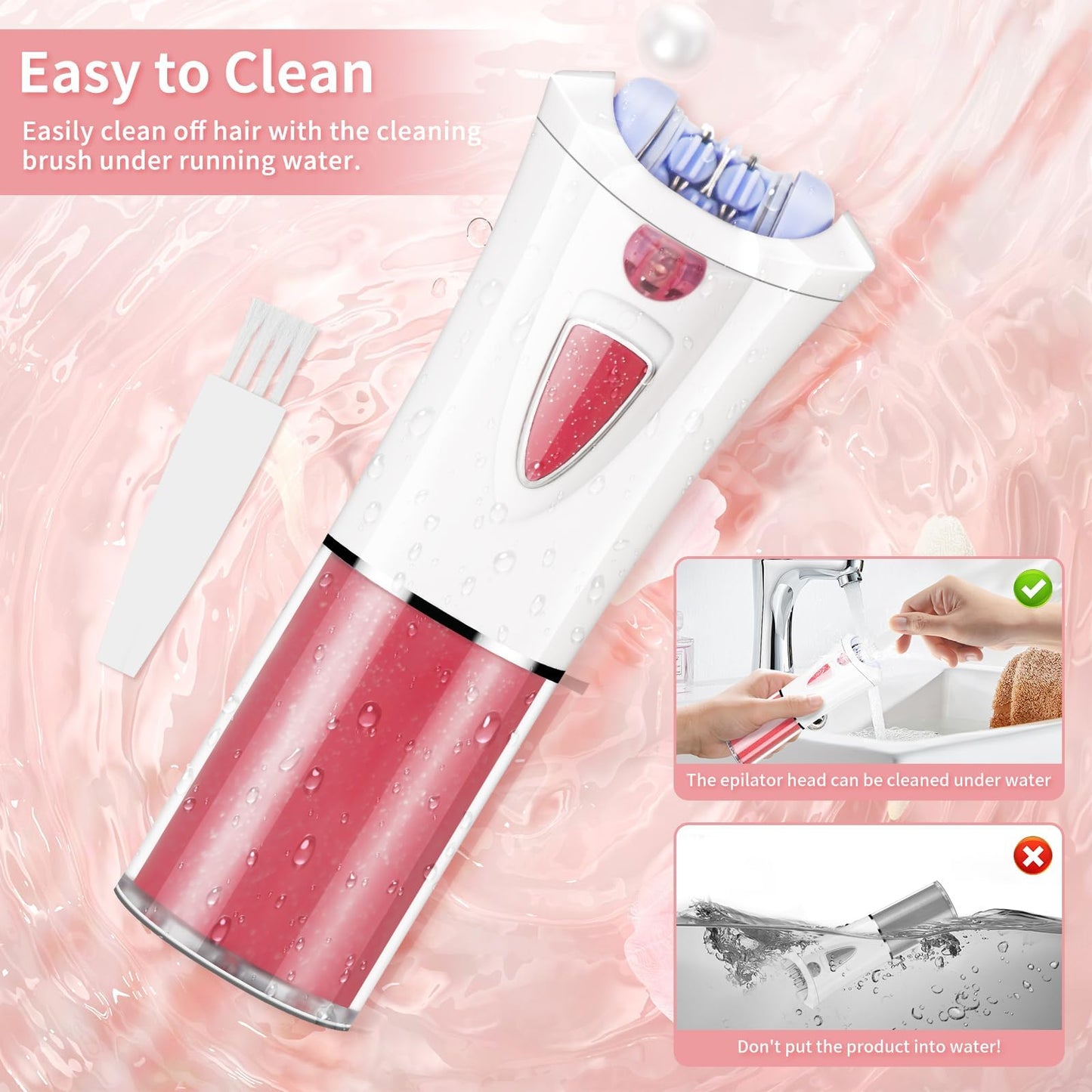 2026 Upgraded Facial Epilator for Women, Cordless Electric Tweezers Hair Removal Device with LED Light, Precise & Painless Face Epilator Hair Remover for Face/Lip/Arms/Legs/Bikini Line