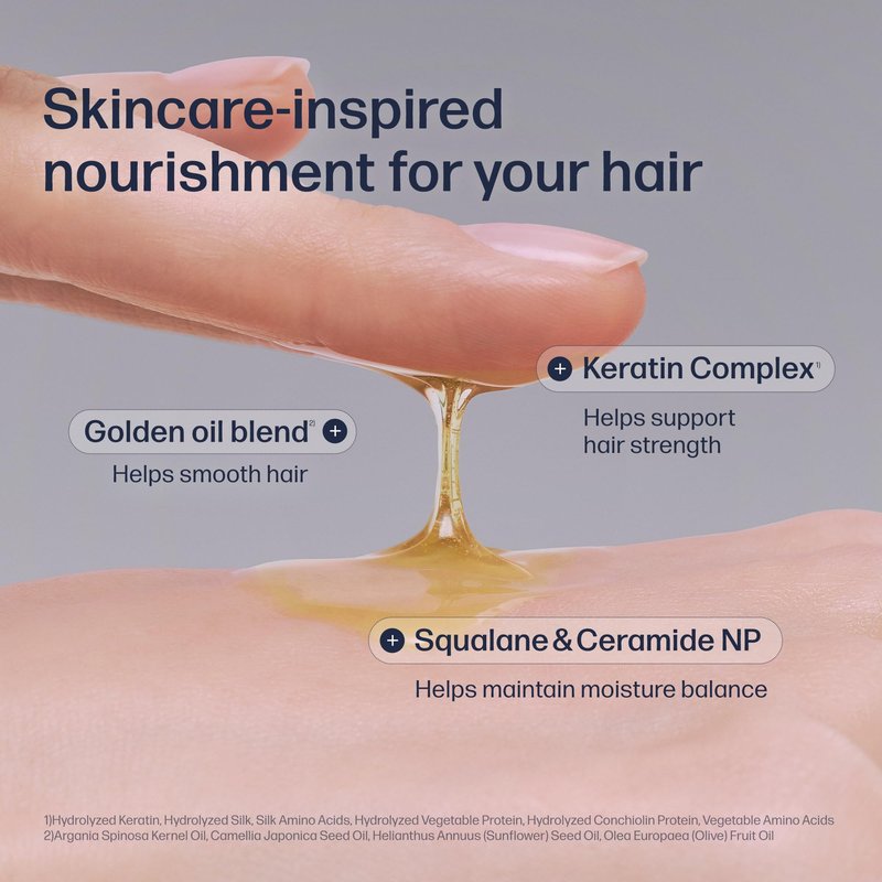 UNOVE Silk Oil Essence Hair Serum 70ml/2.4fl.oz | Nourishing Hair Oil for Dry, Frizzy, and Damaged Hair | Lightweight Smoothing Serum | Frizz Control and Split End Care | Heat Protection