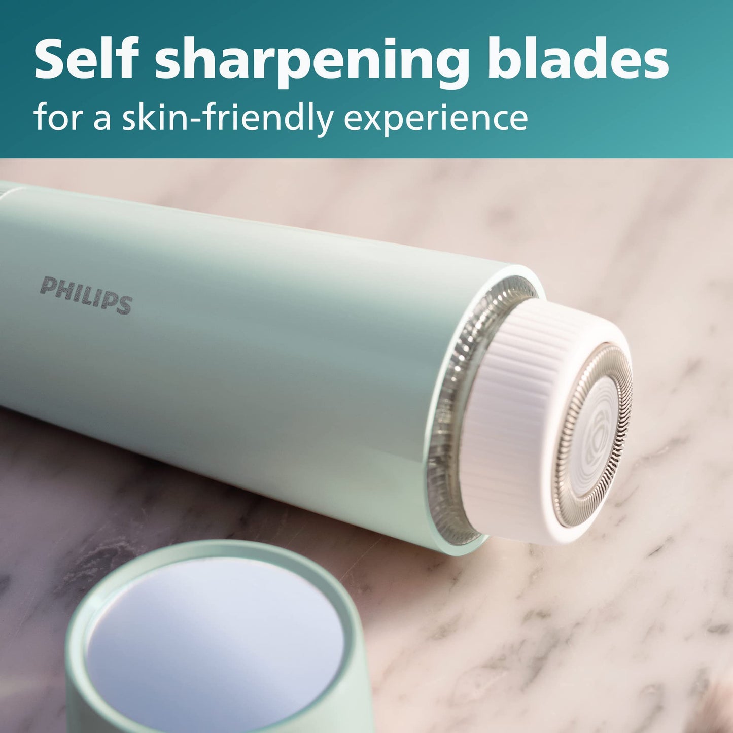 Philips Beauty Series 5000 Electric Shaver and Personal Groomer for Women, Cordless & Compact, Hypoallergenic Head, Gentle & Quick Hair Removal Easy Finishing Touch Ups