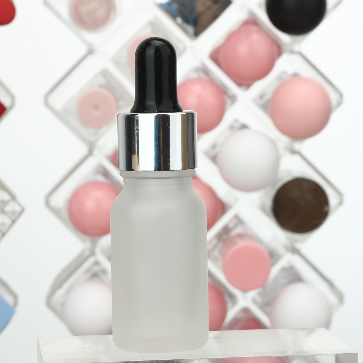 COSIDEA 30 pcs Empty 10ml 0.33oz Frosted glass dropper bottle for oils liquids travel containers essential oil bottles refillable