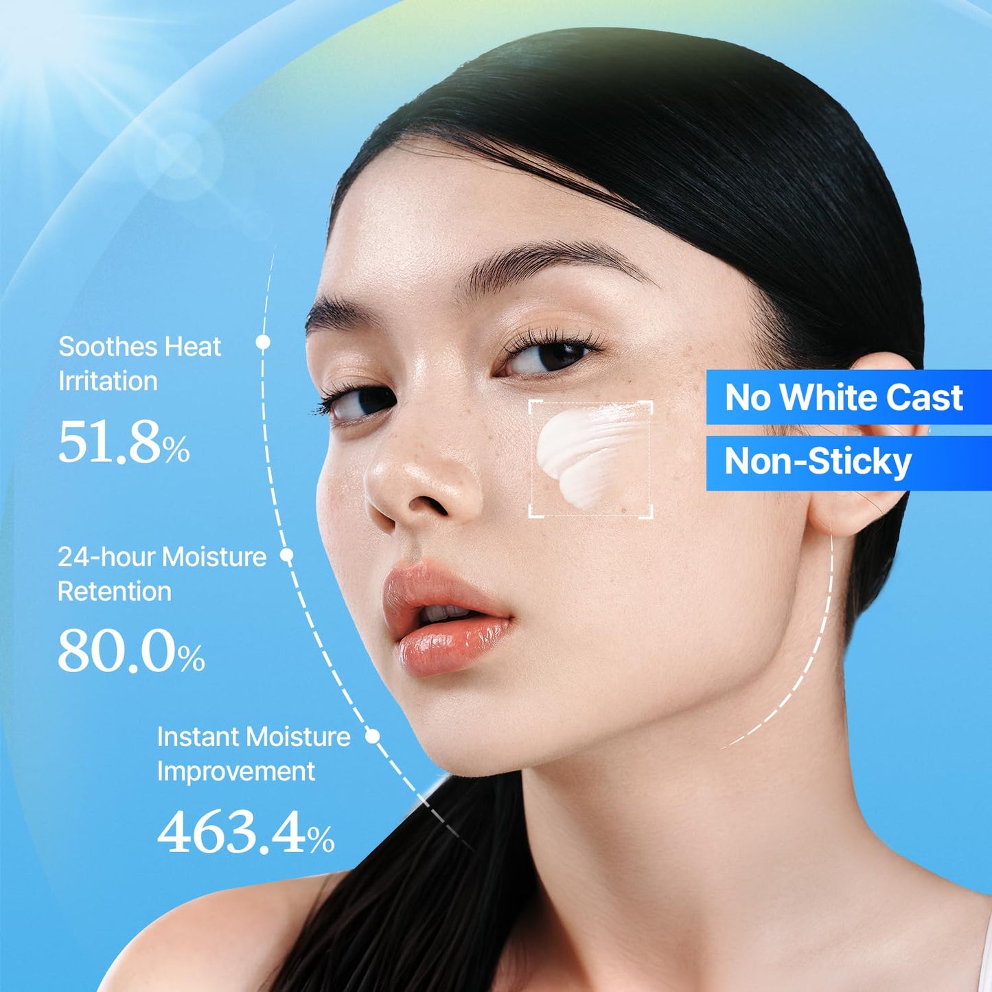 MAKE P:REM Hyal Water-Fit Sunscreen, Law-Irritation Hydrating Face & Body Sunscreen, SPF 50+ PA++++, Korean Sunscreen, 3.38 fl.oz., 100ml