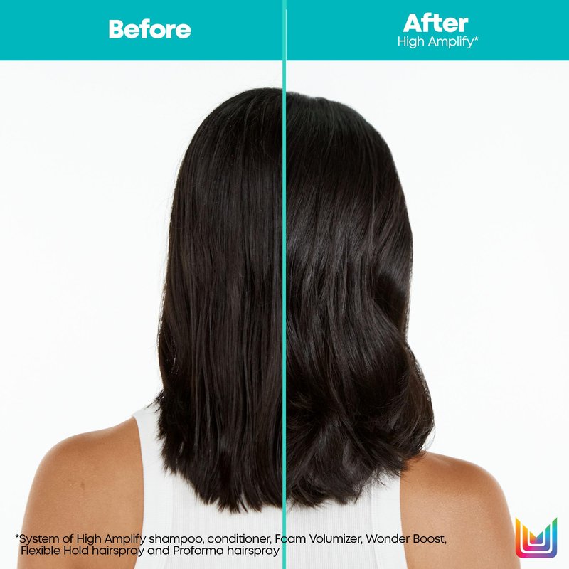 Matrix High Amplify Foam Volumizer Full Bodifying Mousse - Lightweight Lasting Volume, Thickening & Conditioning Shine, For Fine and Limp Hair, Salon Hair Styling, 8.3 Oz