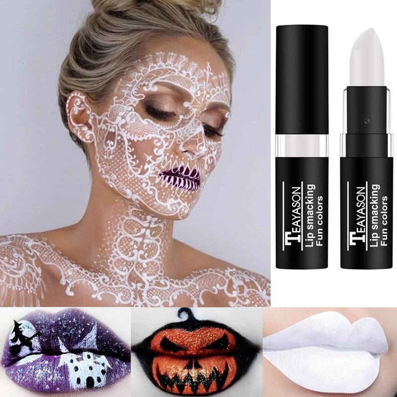 BIOKUSY 12 Colors Vivid Vampire Matte Lipstick Set - Long Lasting, Waterproof Makeup for Halloween Party, Cosplay, and Camouflage Face Paint