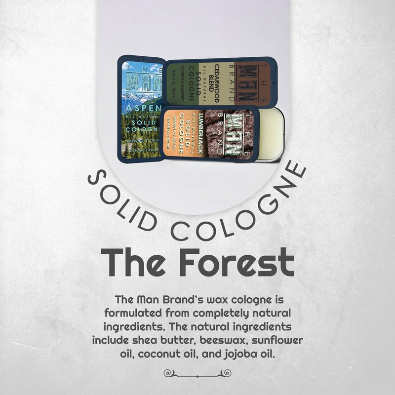 Solid Cologne Sample Set - Cedarwood, Lumberjack & Aspen | Men's Fragrance 3-Pack (0.75 oz Each)