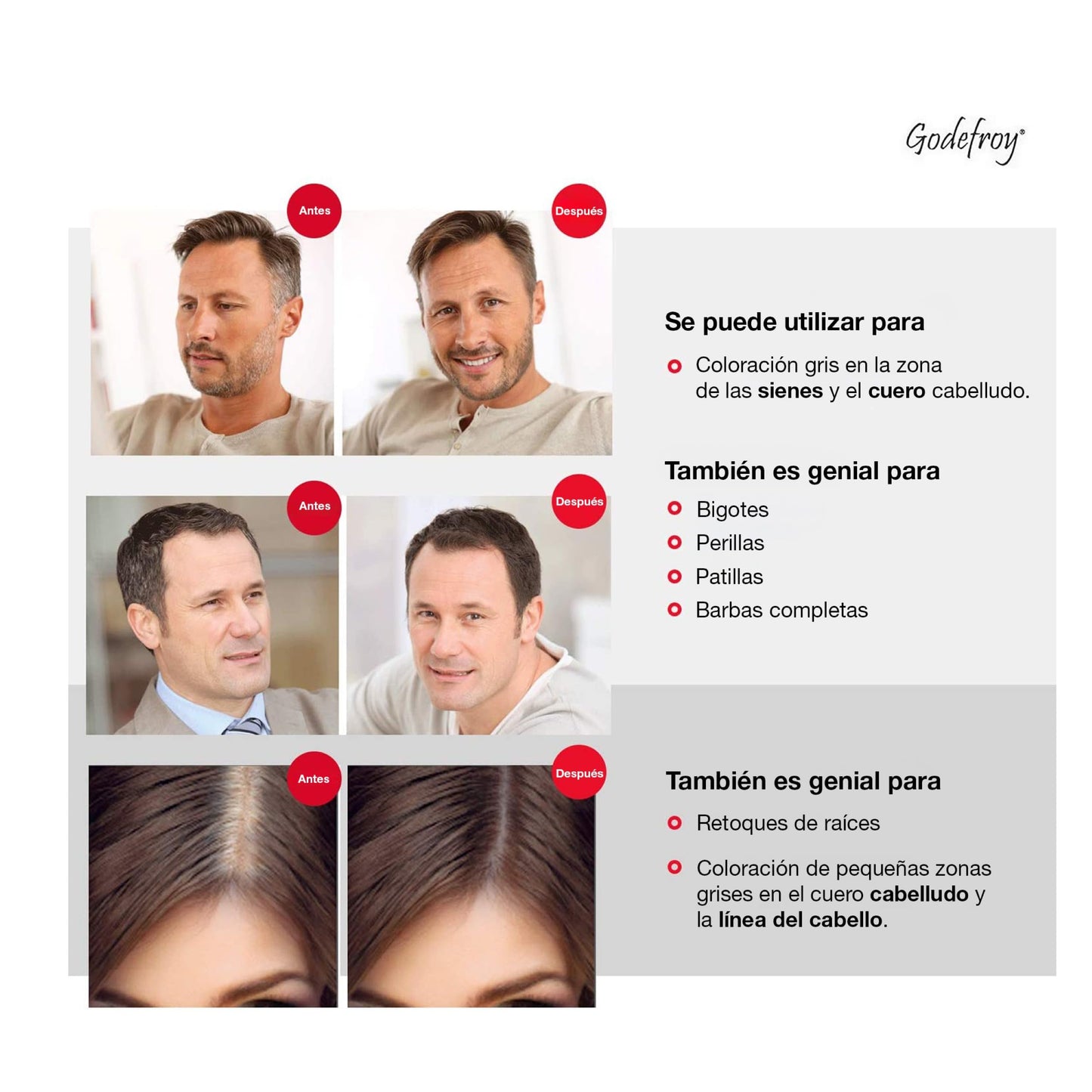Godefroy Hair Color Tint Kit for 100% Gray Coverage, Medium Brown, 20 Applications, Long-Lasting Root Touch-Up for Men & Women, Pre-Measured Capsules, No Waste, DIY Salon-Quality Results at Home