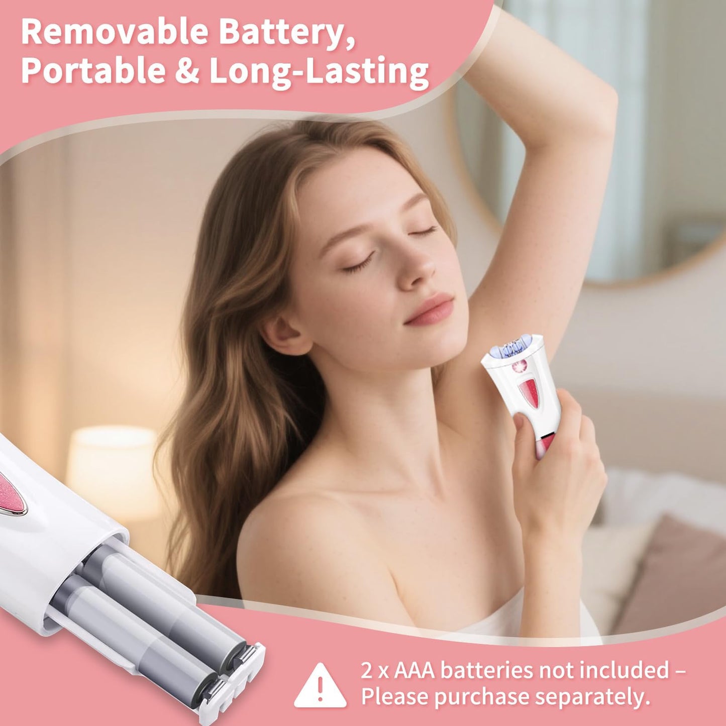 2026 Upgraded Facial Epilator for Women, Cordless Electric Tweezers Hair Removal Device with LED Light, Precise & Painless Face Epilator Hair Remover for Face/Lip/Arms/Legs/Bikini Line