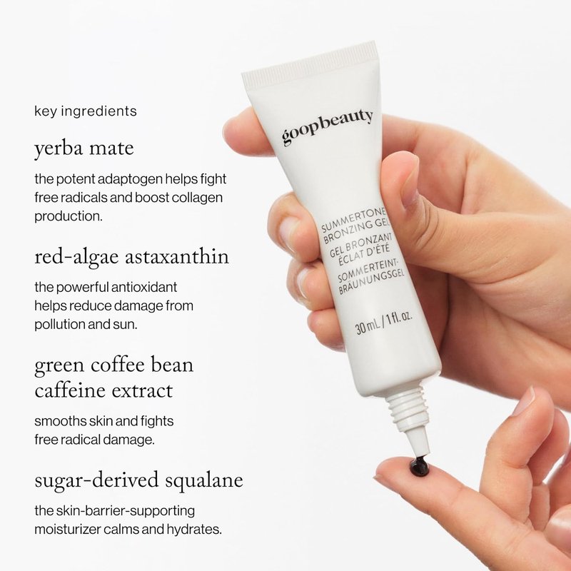 Summertone Bronzing Gel - Hydrating Skin Tint for Sun-Kissed Glow | Vitamin E & Red Algae | 1 fl oz