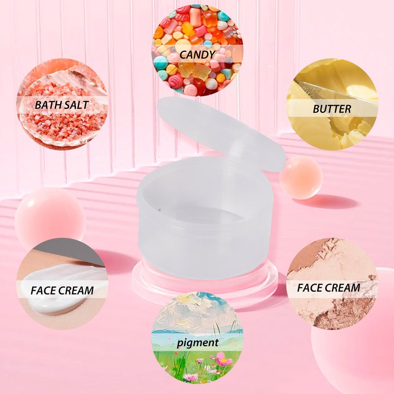 ZFYOUNG 150pcs plastic cosmetic jar 7g/7ml clear case with snap lids portable,Travel Storage Cosmetic Samples Beauty Products Mini Containers with Lids, Airtight Cosmetic Containers with Lids