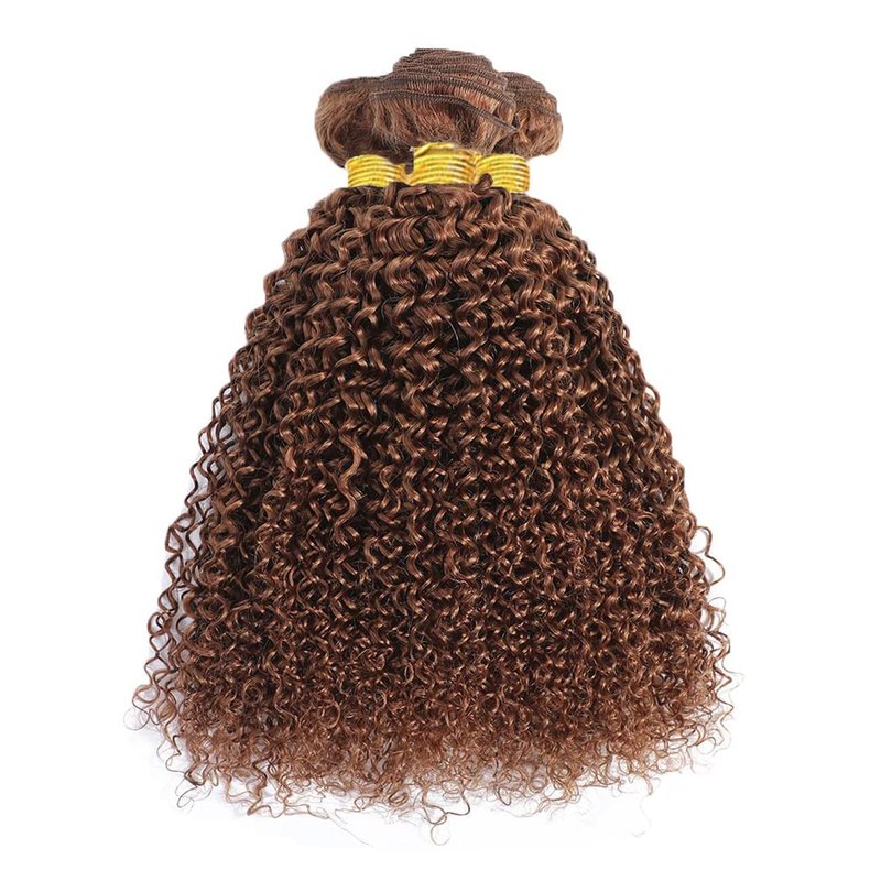 Wahairse Human Hair Bundles 14 16 18 Inch Jerry Curly 30 Color Human Hair Unprocessed Brazilian Virgin 3 Bundles Quick Weave Human Hair Extensions 300g (30# Jerry Curly, 14 16 18)