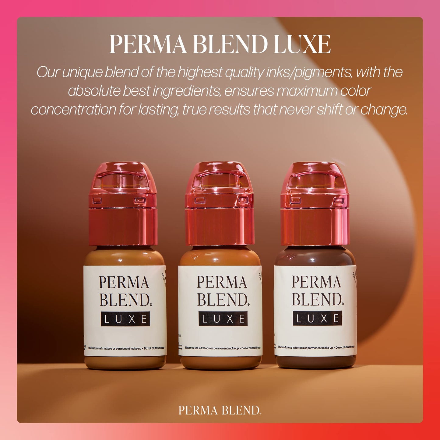 Perma Blend Luxe - Chestnut - Vegan Lip Tattoo Ink - Warm Light Brown Microblading Pigment - for Lip Blush & Permanent Makeup - Cruelty-Free (0.5 oz)