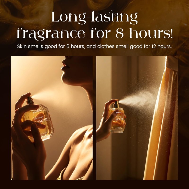 Luxury Women's Eau De Parfum Spray, 100 ML 3.4 Fl OZ, Unique Romantic Gourmand Long lasting Fragrance, Vanilla Musk Perfume Vegan Essentials Oils Notes, A Captivating Scent Feminine Gifts for Women