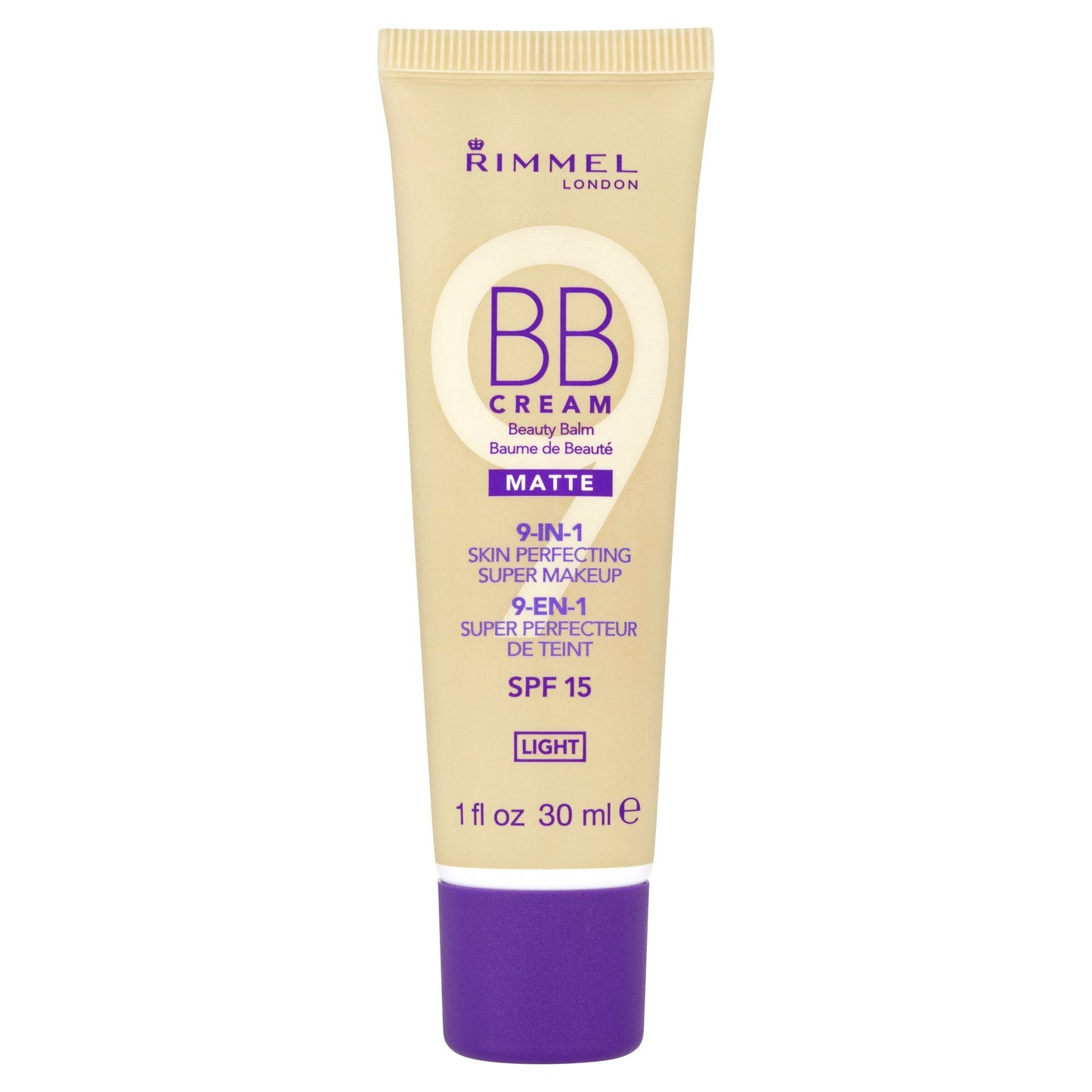 Rimmel London Match Perfection - 001 Light - BB Cream, Lightweight, SPF 25, Minimizes the Look of Pores, 1oz