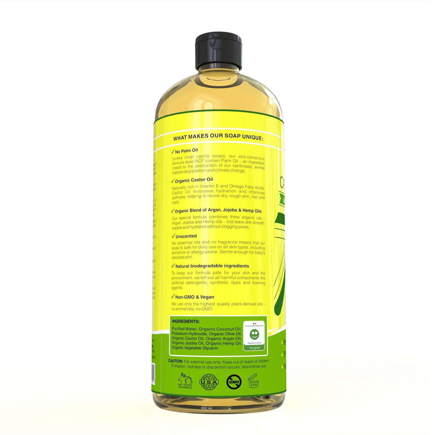 Seven Minerals EWG Verified Castile Soap and Organic Aloe Vera Gel