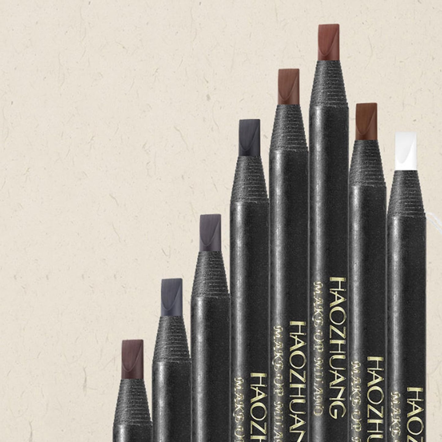 Mingran 6pcs Waterproof White Black Brown Pre-Draw Mapping Pencils Peel off Eyebrow Pencil Hard Permanent Makeup Eyebrow Pencil (Mix Color)
