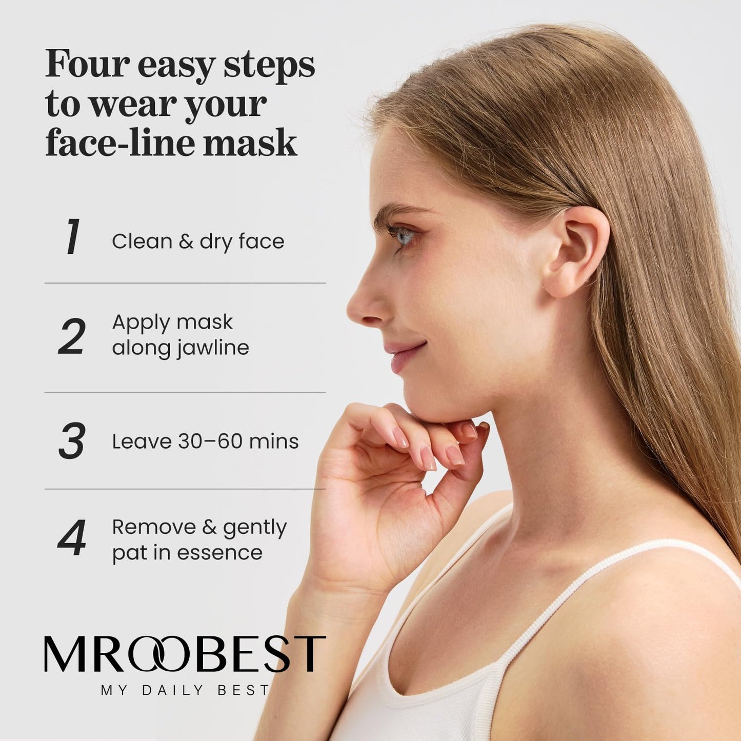 Mroobest ParaFaciem Reusable V Line Mask Facial Slimming Strap Chin Up Face Lifting Belt V Shaped Slimming Face Mask with Rose Gold