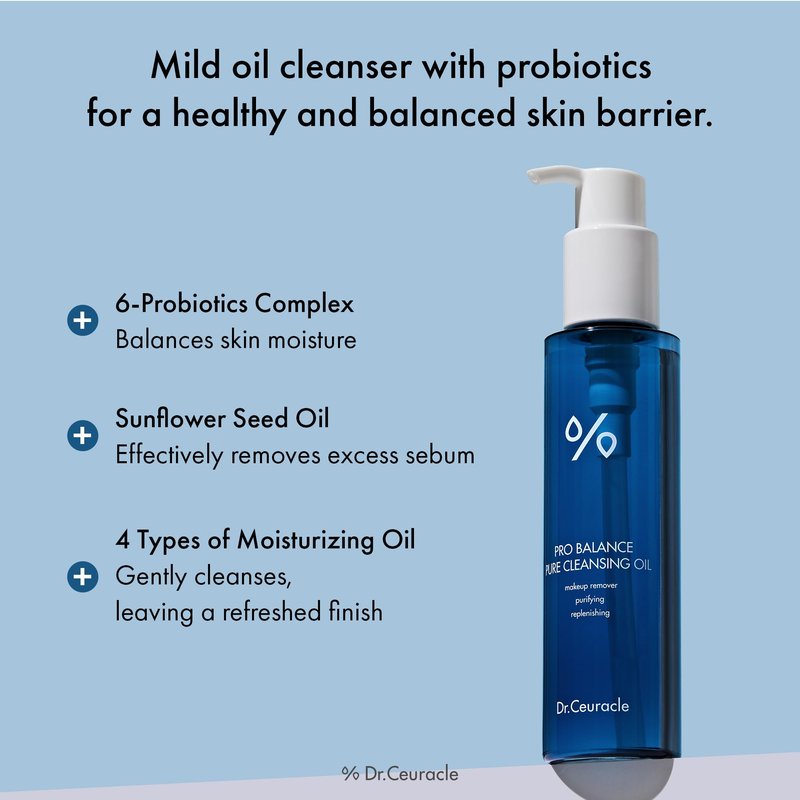 Dr.Ceuracle Pro Balance Double Cleansing Duo Set - pH Balanced Gentle Face Wash Cleanser for All Skin Types, Korean Skincare Gift Set (Cleansing Oil & Cleansing Foam)