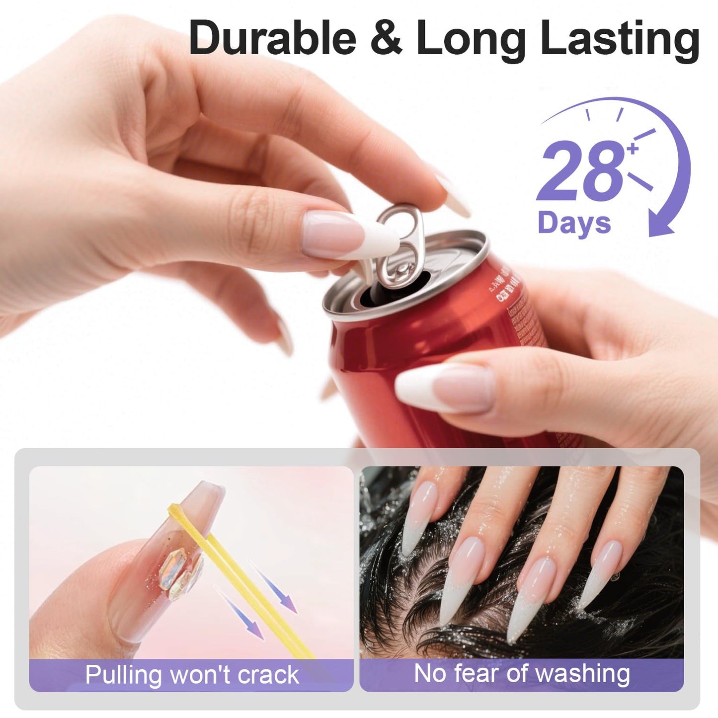 10-in-1 Gel Nail Glue & Prep Dehydrator Set - Long Lasting Adhesive for Acrylic & Press-On Nails | 15ml