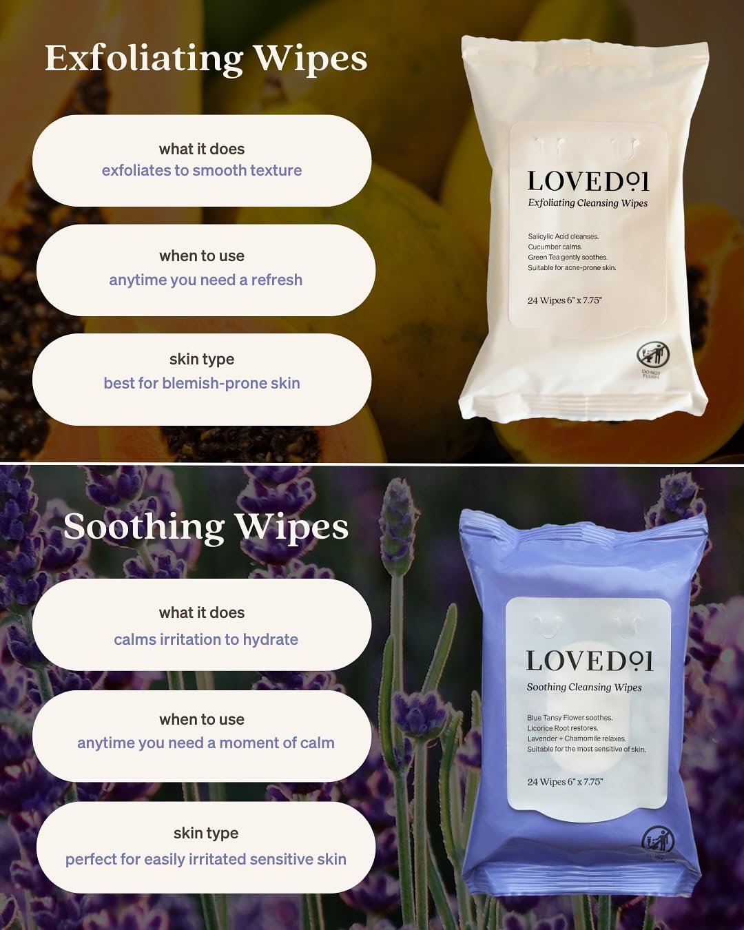 Loved01 Face & Body Salicylic Acid Cleansing Wipes, John Legend Skincare, Oil & Fragrance-Free, No Rinse, Green Tea Extract, Blemish Prone Skin, On-the-Go, Vegan & Cruelty-Free, 3-Pack, 72 Wipes
