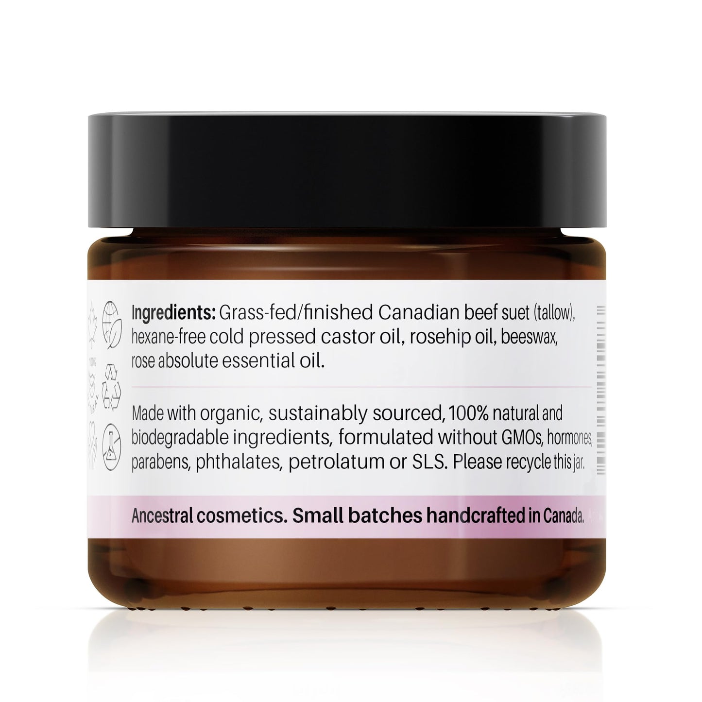 Lipidology Skincare Organic Rose Tallow Balm, 60 ml