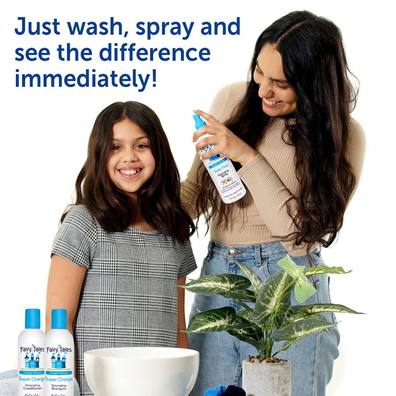 Fairy Tales Tangle Tamer Super Charge - Kids Detangling Conditioner | Paraben-Free, Sulfate-Free, 32 oz