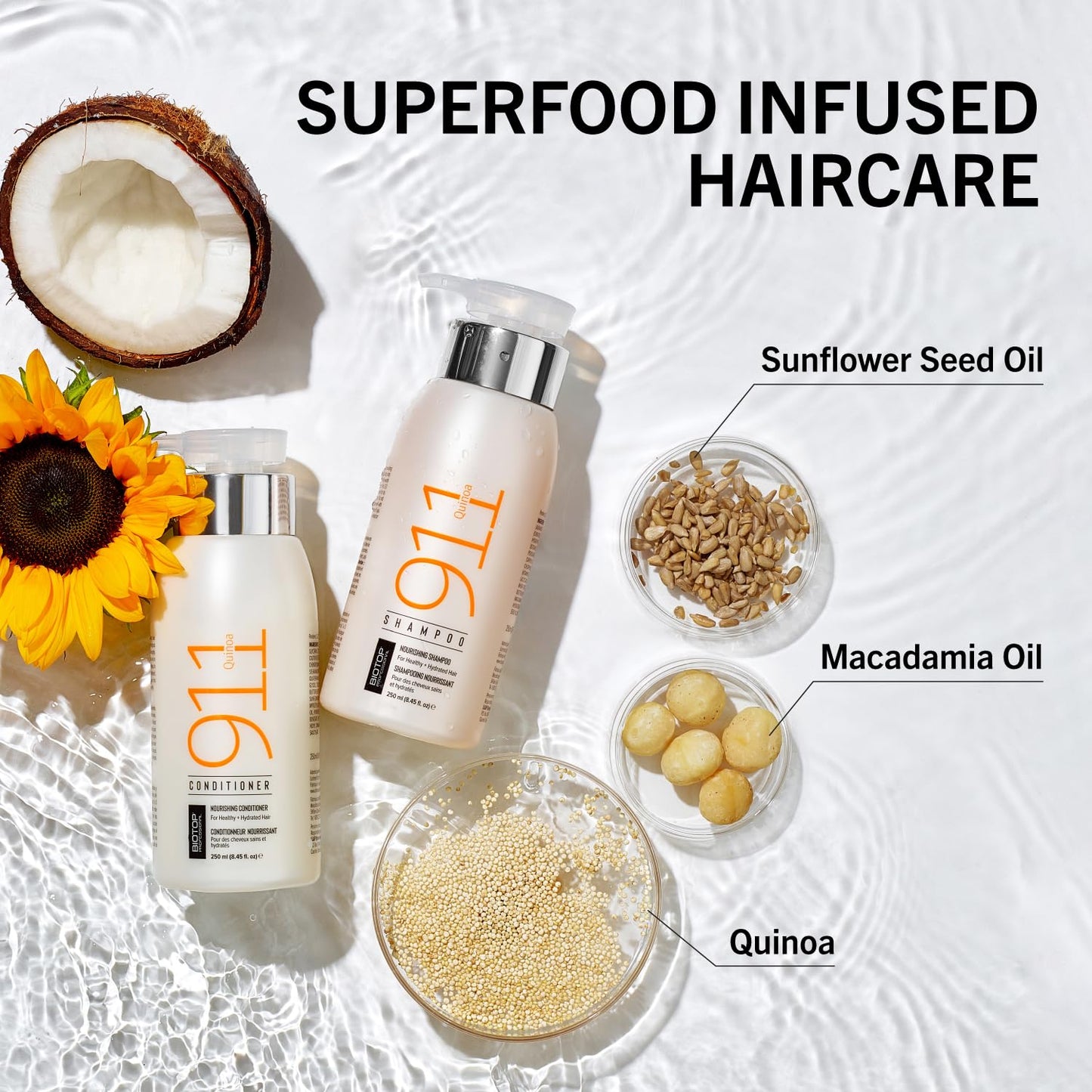 Biotop Professional 911 Quinoa Hydrating Styling Cream - Made with Quinoa and Hyaluronic Acid - Moisturizing and Smoothing for Frizz Control and Hair Styling - (6.08 oz/180 ml)