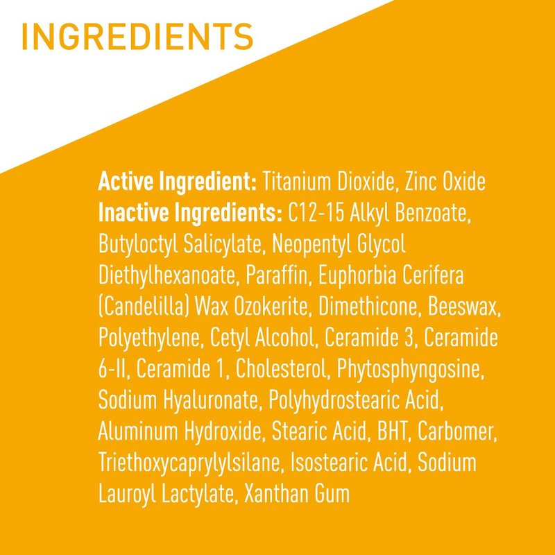 CeraVe Mineral Sunscreen Stick SPF 50 - Broad Spectrum Protection with Hyaluronic Acid & Ceramides | Fragrance-Free, Oil-Free