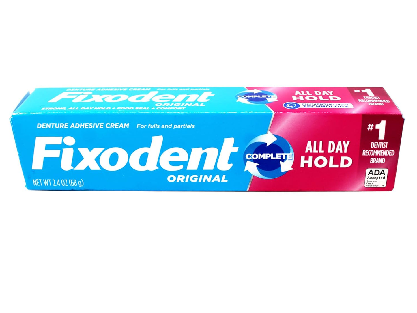 Fixodent Original Denture Adhesive Cream - Strong Hold, 2.4 oz | 4 Pack