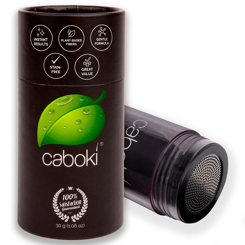 Caboki Hair Fibers for Thinning Hair – Natural Plant-Based Hair Powder for Men & Women – Instantly Thicker Fuller Looking Hair – Clean Ingredients – 30g, 90-Day Supply, Dark Brown