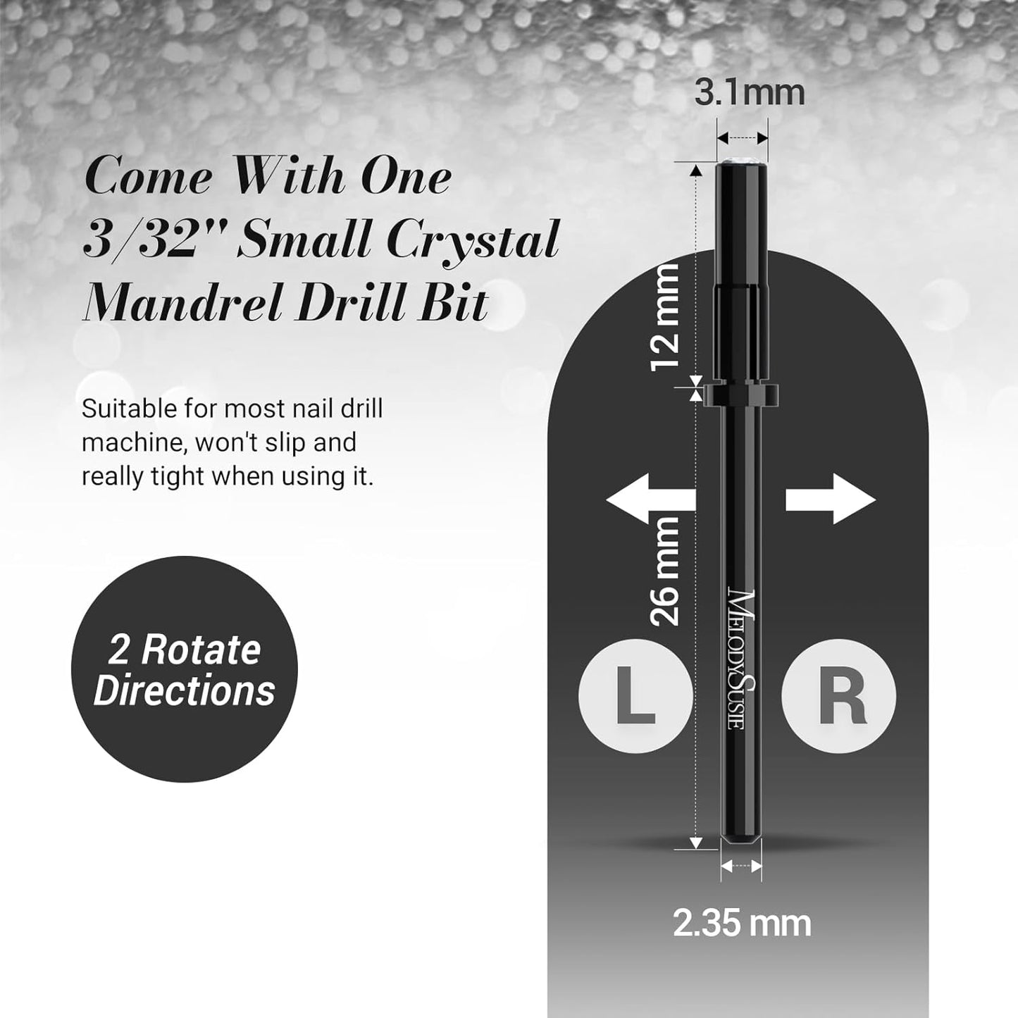 Nail Drill Bits Set - 50 Pcs Sanding Bands & 10 Pcs Diamond Bits | Professional Manicure Tools