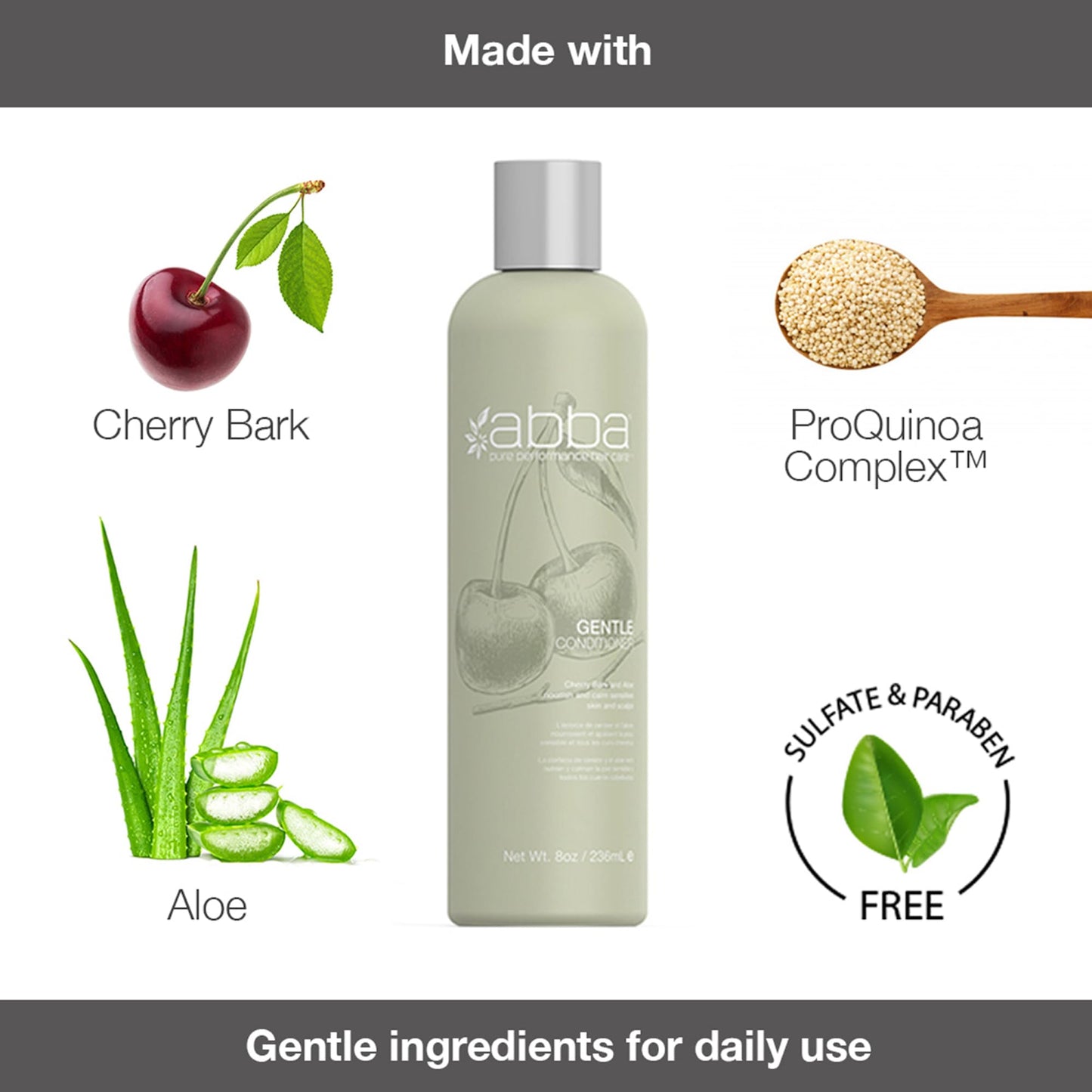 ABBA - Pure Gentle Conditioner - Cherry Bark & Aloe