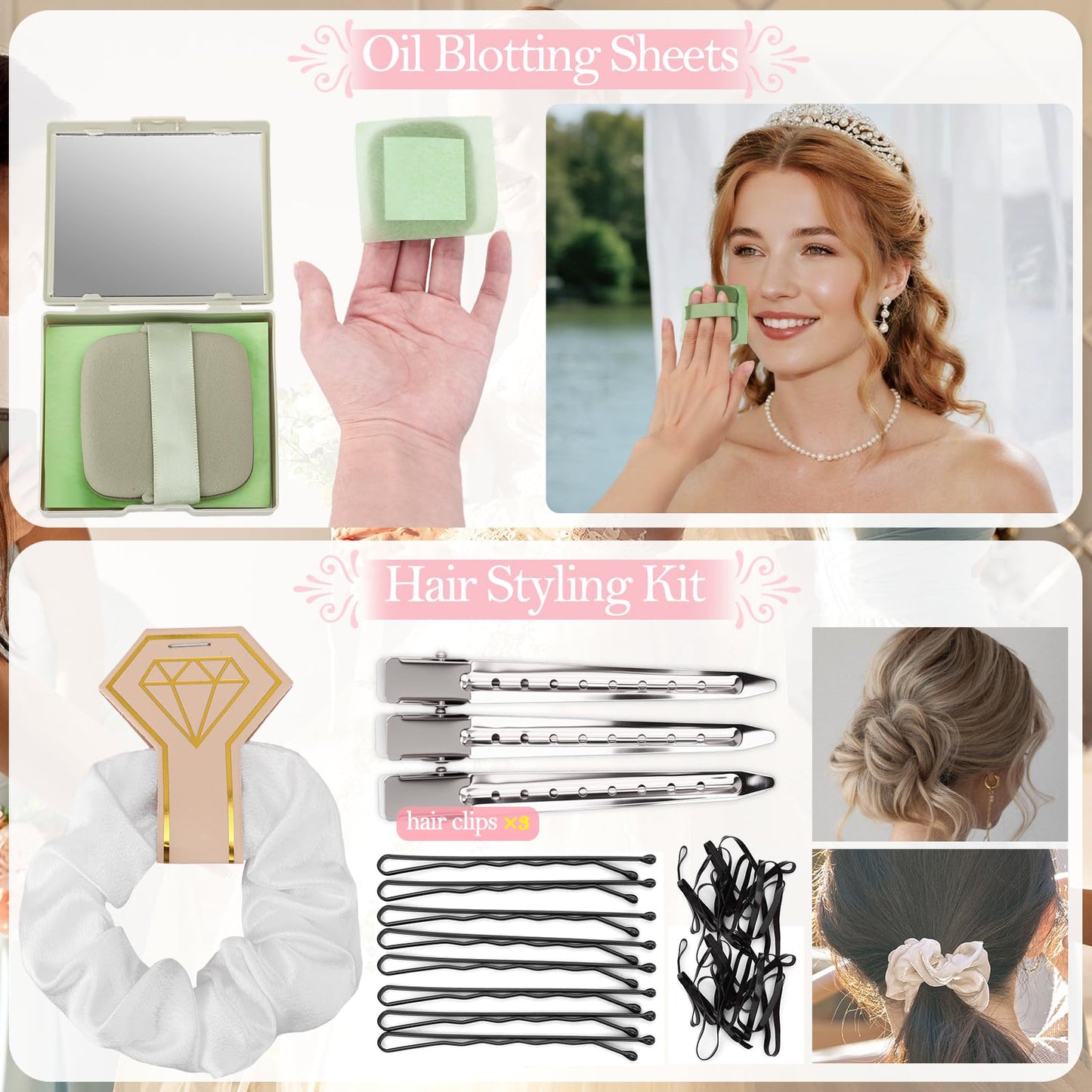 Bridal Emergency Kit for Wedding Day,Wedding Essentials Survival Set for Team Bride,Must-Have 30+ Essentials Personal Care Travel Kit with Makeup Bag