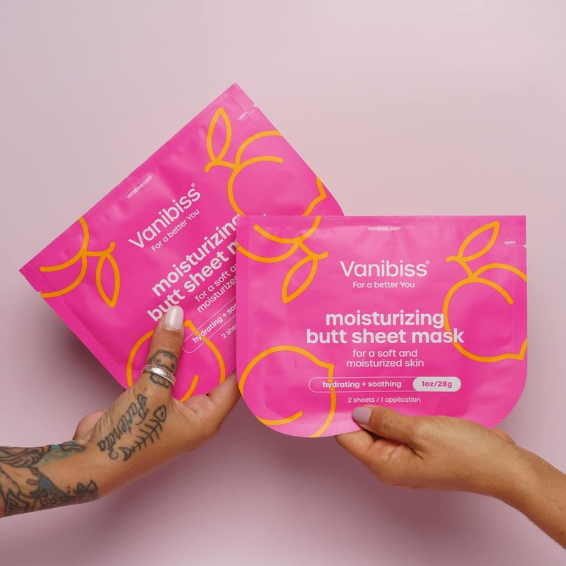 Moisturizing Butt Mask for Women - Hydrating Collagen Beauty Mask | 4 Pack