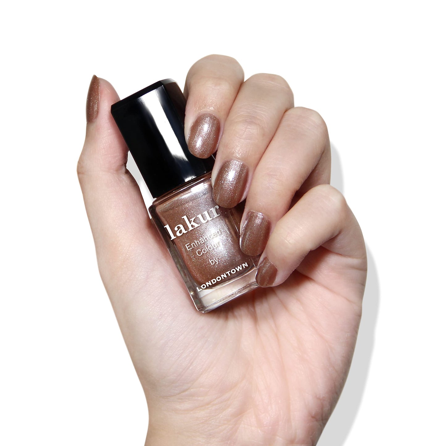 LONDONTOWN Lakur Nail Polish – Nude & Brown Shades, Sugarcane, 0.4 Fl Oz, Long-Lasting, Streak-Free, Chip-Resistant | 21+ Free Non-Toxic Vegan Nail Color, Strengthens & Hydrates Nails