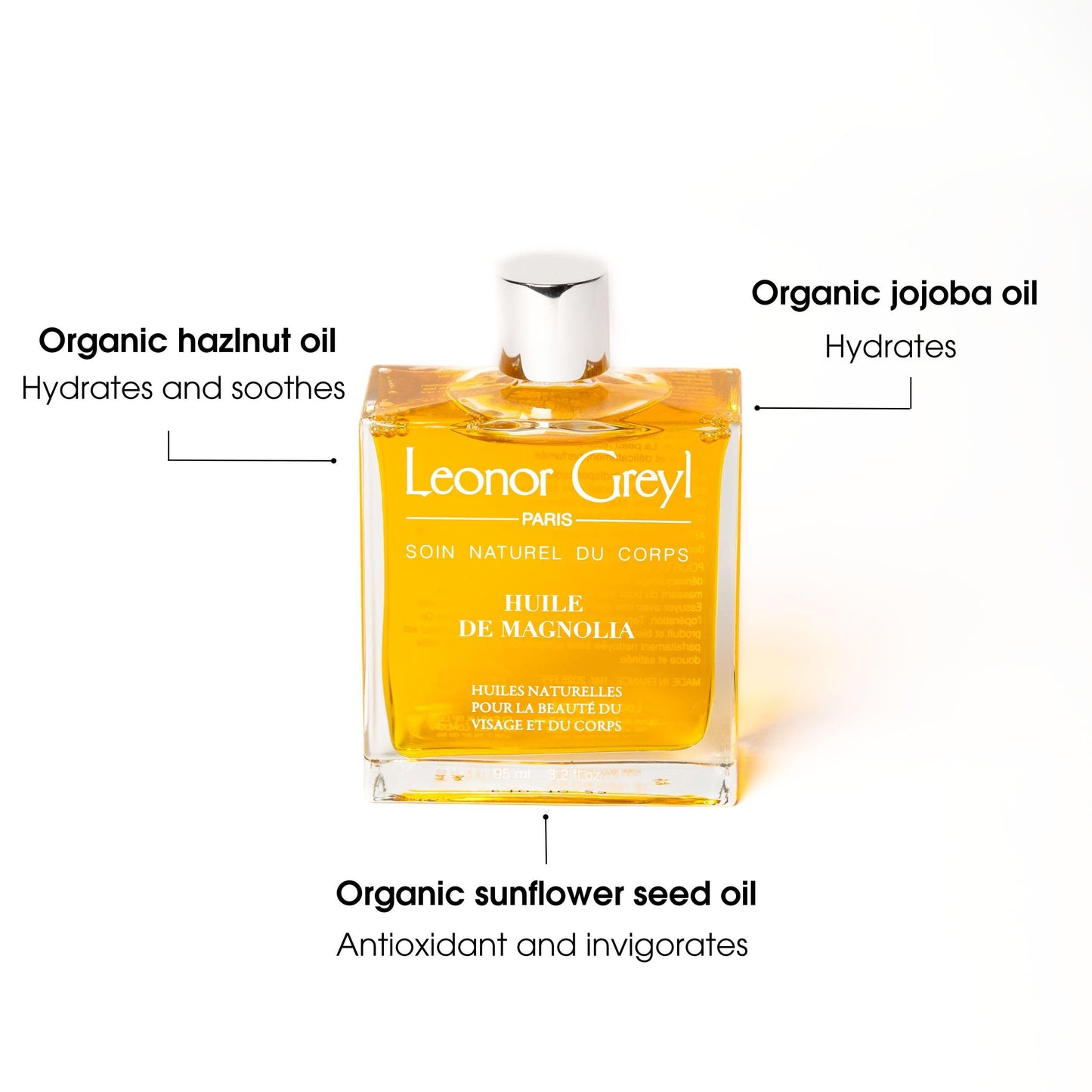 Huile De Magnolia by Leonor Greyl - Beauty Enhancing Natural Oils For Face And Body. 97% Natural Ingredients. Vegan. 3.2 oz Made in France.