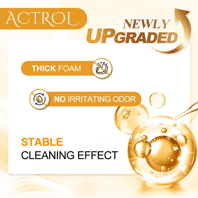 ACTROL Eyelash Extension Cleanser Milk 1L Natural Lash Extension Shampoo Professional Eyelid Foaming Cleanser Paraben & Sulfate Free Non-lrritating with Salon and Home Care