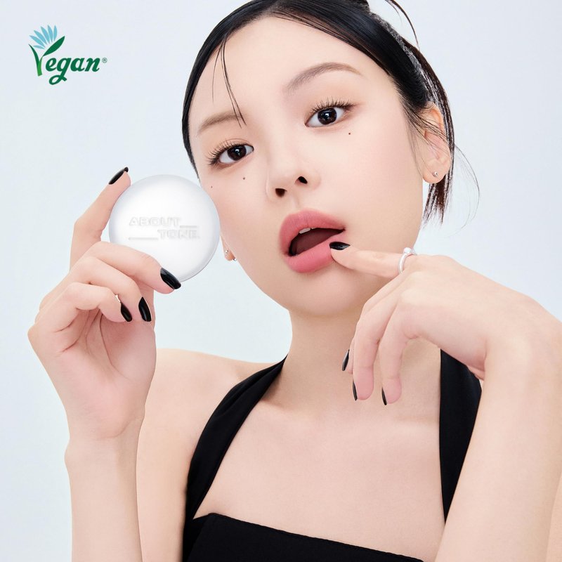 ABOUT TONE Powder Pact - Pressed Powder Compact with Mirror and Puff Makeup Fixing Setting Natural Blur Semi-Matte Finish Transparent Face Tone-Up Oil & Sebum Control Vegan (SEBUM CUT POWDER PACT)