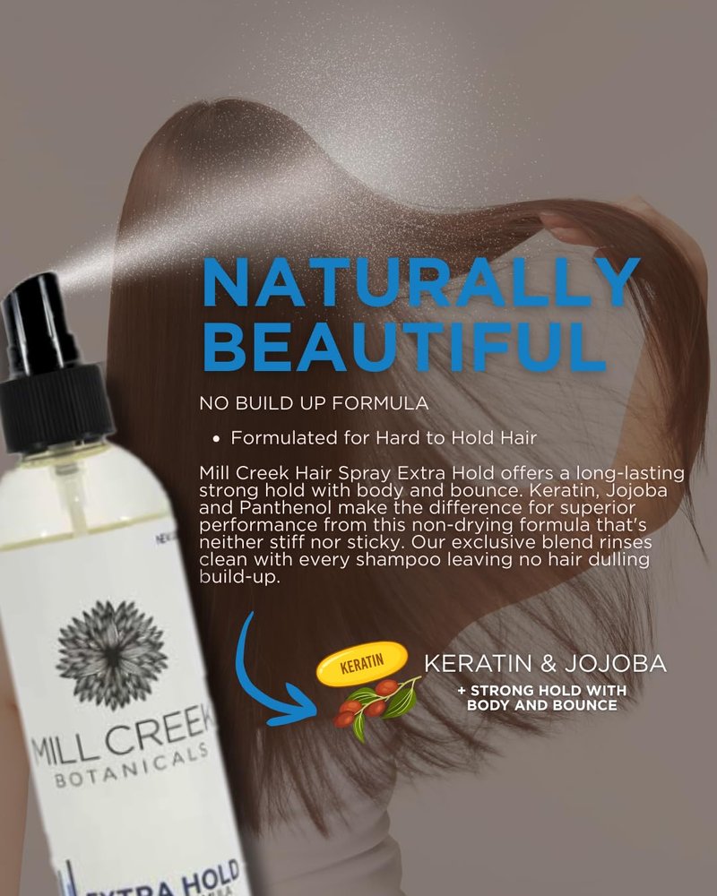 Mill Creek Natural Hair Spray - Extra Hold - 8 fl. oz. (240ml)
