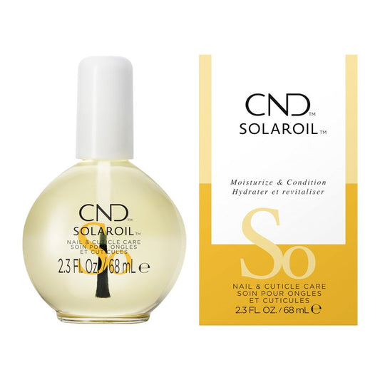 CND SolarOil Cuticle Oil, Natural Blend Of Jojoba, Vitamin E, Rice Bran and Sweet Almond Oils, Moisturizes and Conditions Skin, Pack Of 1, 2.3 oz.