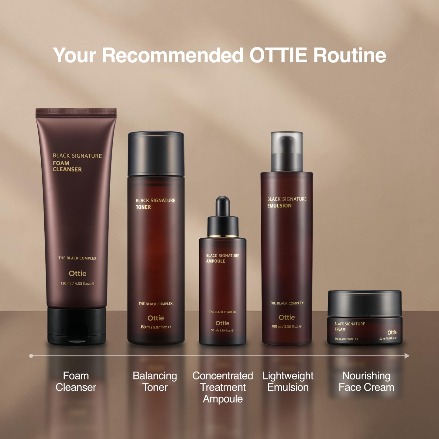 Ottie Black Signature Foam Cleanser 4.05 fl oz | facial cleanser, facewash, hydrating face wash, makeup remover, pore cleaner, foaming face wash, cleanser, travel face wash, face cleanser for women
