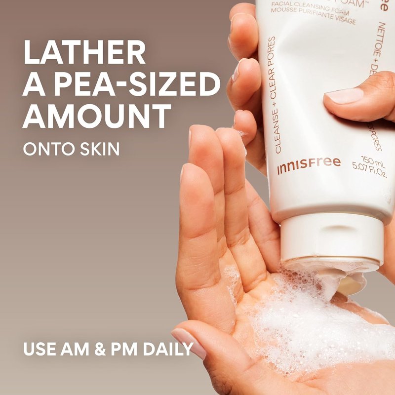 Innisfree Volcanic BHA Pore Cleansing Foam | Korean Face Wash with Salicylic Acid for Oil Control & Deep Clean